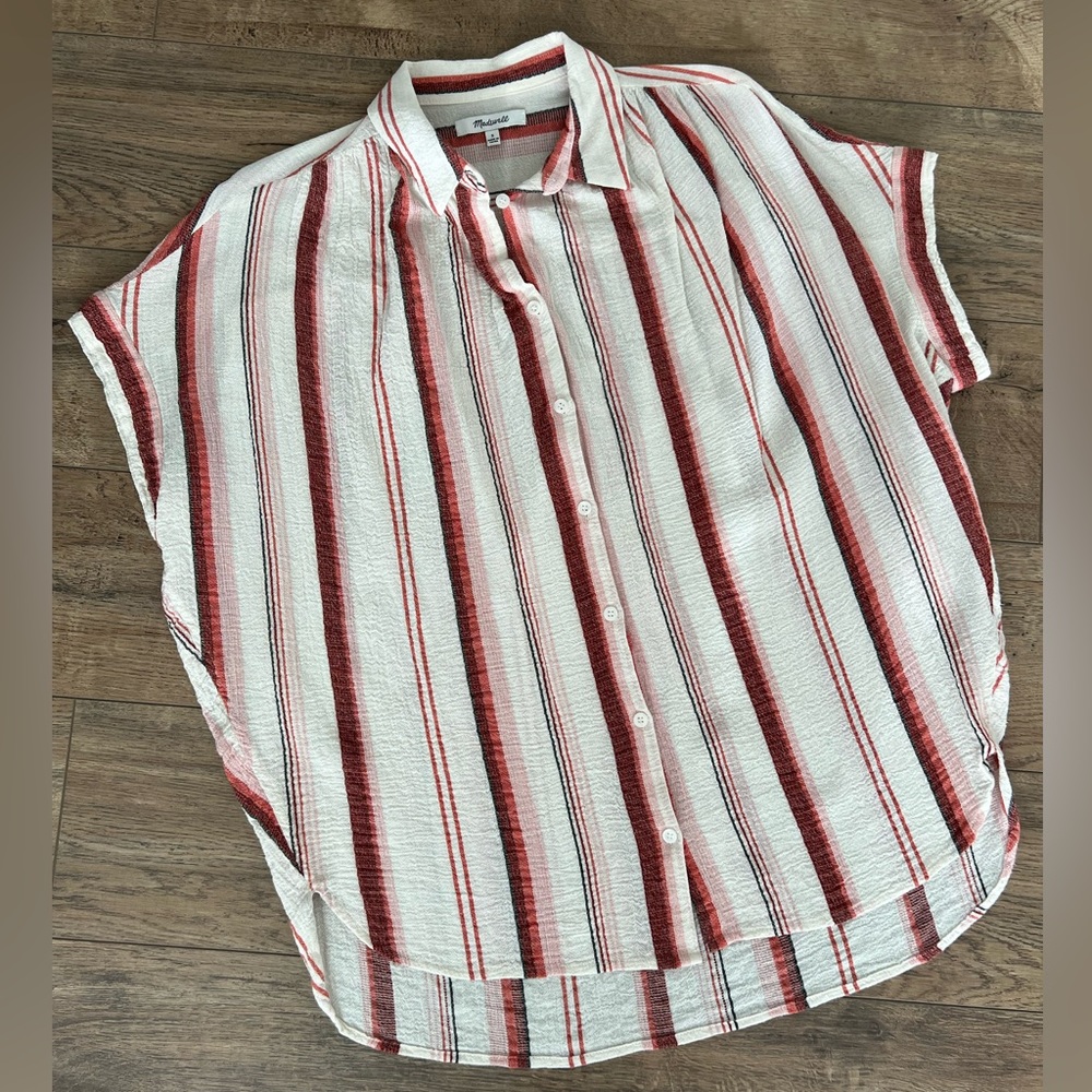 Madewell Button Front Striped Shirt